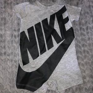 Grey Nike short sleeve bodysuit